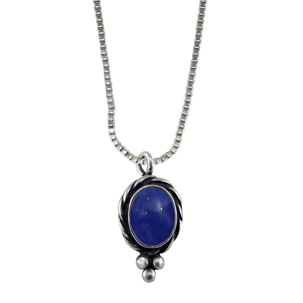 Sterling Silver Little Lapis Lazuli Pendant Necklace